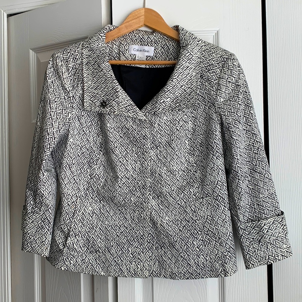 Calvin Klein Black and White jacket, size Large
